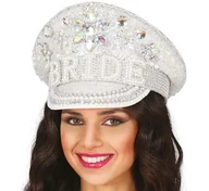 Czapki damskie - FIESTAS GUIRCA CZAPKA POLICJI SREBRNA PRIDE Z PEDRERIA, DLA DOROSŁYCH - miniaturka - grafika 1