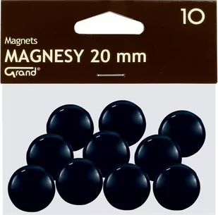 Flipchart Grand OP 10szt Magnesy 20mm GRAND czarne mgk0080025 - Przybory szkolne - miniaturka - grafika 2