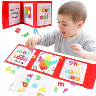 Książeczka Do Pisania Magnesy Literki Kształty Jhtoy-339 - Flamastry - miniaturka - grafika 1