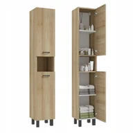 Szafki łazienkowe - Słupek Szafka Regał Łazienkowy Buk 170 Laminowany Kolor Buk - miniaturka - grafika 1