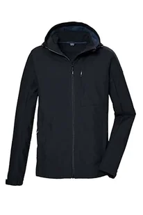 killtec Męska kurtka softshellowa/kurtka outdoorowa z kapturem KOS 103 MN SFTSHLL JCKT, czarno-niebieska, S, 42814-000 - Kurtki męskie - miniaturka - grafika 1