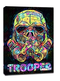 PsychoSkulls, Stormtrooper, Star Wars Gwiezdne Wojny - obraz na płótnie Wymiar do wyboru: 61x91,5 cm - Obrazy i zdjęcia na płótnie - miniaturka - grafika 1
