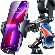 Uchwyty samochodowe do telefonów - Uchwyt samochodowy Mocny do telefonu do auta Alogy na szybę na deskę rozdzielczą kokpit Czarny - miniaturka - grafika 1
