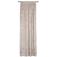 Zasłony - Zasłona z taśmą STORM 140 x 260 cm beżowo-złoty - miniaturka - grafika 1