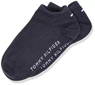Skarpetki damskie - Tommy Hilfiger Dziewczęce stopki TH Children Sneaker 2 pary, 301390, roz. 26, niebieskie (563 midnight blue), niebieski (midnight blue), 23-26 - miniaturka - grafika 1