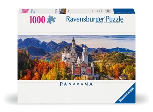 Puzzle 2D, PANORAMA, Zamek w Bawarii, 1000 elementów - Puzzle - miniaturka - grafika 1