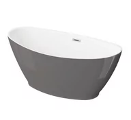 Wanny - Wanna Wolnostojąca Polimat Mango 150X75 Cm Owalna Grafit 524 - miniaturka - grafika 1