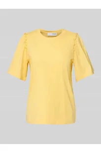 T-shirt z marszczeniami model PENELOPE - Selected Femme - Koszulki i topy damskie - miniaturka - grafika 1