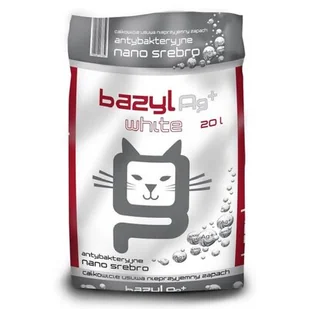 Bazyl Bazyl Ag+ White 20L - Żwirek dla kotów - miniaturka - grafika 1
