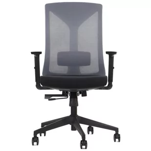 Fotel biurowy, krzesło biurowe Stema T Ergonomiczne obrotowe krzesło biurowe HAGER czarno-szary - wysuw siedziska, pianka wtryskowa T/HAGER/01-76/1/M/0 - Fotele i krzesła biurowe - miniaturka - grafika 1