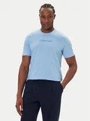 Koszulki męskie - Calvin Klein T-Shirt Logo 30s LV04LD230G Błękitny Relaxed Fit - miniaturka - grafika 1