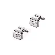 Spinki do mankietów i krawatów - Emporio Armani Męskie spinki do mankietów ze stali nierdzewnej, EGS2917040, jeden rozmiar, Stal nierdzewna, No Gemstone - miniaturka - grafika 1