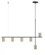 Lampy sufitowe - Vendo lampa wisząca 6xGU10 czarna/mosiądz 33696 - miniaturka - grafika 1