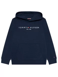 Tommy Hilfiger Bluza Essential Hoodie KS0KS00213 Granatowy Regular Fit - Bluzy dla chłopców - miniaturka - grafika 1