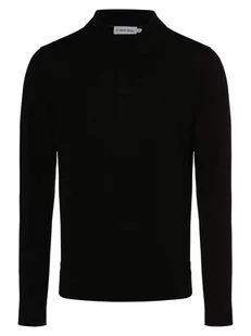 Calvin Klein - Sweter męski, czarny - Swetry męskie - miniaturka - grafika 1