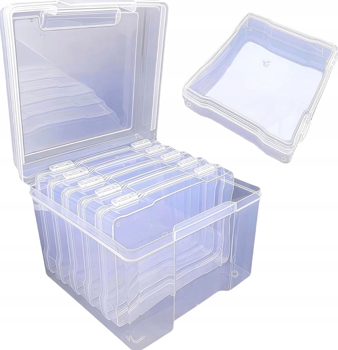 PUDEŁKO 21X21X16CM ZESTAW ETUI DO ZDJĘĆ ORGANIZER PRZECHOWYWANIE WSPOMNIEŃ