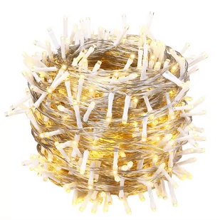 Łańcuch świetlny 400 LED IP44 40m Ciepły Biały Biały Kabel - Oświetlenie świąteczne Łańcuch świetlny 400 LED IP44 40m Ciepły Biały Biały Kabel - Oświetlenie świąteczne - miniaturka - grafika 1
