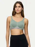 Bielizna sportowa damska - Triumph Biustonosz sportowy Triaction Cardio Flow 10205923 Zielony - miniaturka - grafika 1