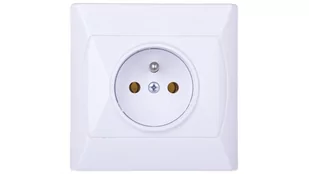 LEDart pojedyncze z uziemieniem białe GP-1AZ/00 Akcent Ospel - Gniazdka elektryczne - miniaturka - grafika 1