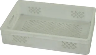 Artech Pojemnik transportowy EURO 130, ścianki i dno ażurowe, wym. 600 x 400 x 130 mm zielony - Pojemniki przemysłowe - miniaturka - grafika 1