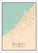 Plakaty - Dubaj mapa kolorowa - plakat 42x59,4 cm - miniaturka - grafika 1