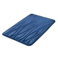 Dywaniki łazienkowe - Dywanik łazienkowy Silk 50 x 80 cm niebieski ciemny - miniaturka - grafika 1