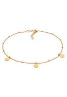 Bransoletki - Elli Damska bransoletka na kostkę Kulka płytka młotkowane srebro 925 Sterling Silver Bransoletki na nogę 1 ct Damski - miniaturka - grafika 1