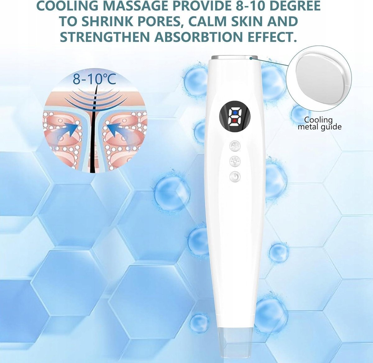 Bezprzewodowy masażer do twarzy Nano z funkcją chłodzenia i LED