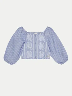 Guess Bluzka J5GH08WH7K0 Niebieski Regular Fit - Bluzki damskie - miniaturka - grafika 1