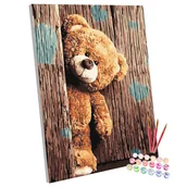 Malowanie po numerach - Zestaw do malowania po numerach, 40x50 cm, Miś Na Dobranoc - miniaturka - grafika 1