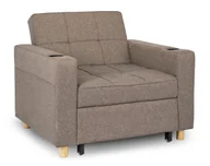 Fotele - Beżowy rozkładany fotel z podnóżkiem amerykanka S4-E13 - miniaturka - grafika 1