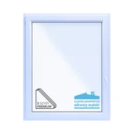 Okna - Okno PCV 3-szybowe fasadowe O33 białe 1165x1435 otwierane do wewnątrz lewe TROCAL 76AD Witraż - miniaturka - grafika 1