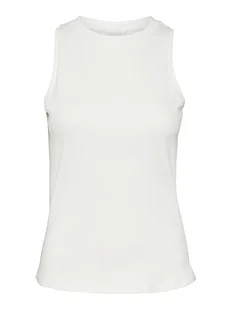 VERO MODA Panie Pochylona Sl Top Vma Jrs Noos Top, Śnieżnobiały, XS - Koszulki i topy damskie - miniaturka - grafika 1