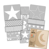 Szablony malarskie - Szablony Malarskie Wielokrotne 14x Niebo Gwiazdki - miniaturka - grafika 1