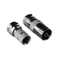 Inne akcesoria audio-wideo - Adapter wtyk F-gniazdo TV - wtyk F - miniaturka - grafika 1