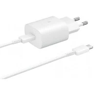 Ładowarki do telefonów - Samsung Ładowarka sieciowa z szybkim ładowaniem USB C 25W biała - miniaturka - grafika 1