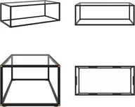 Ławy i stoliki kawowe - vidaXL Stolik kawowy czarny z hartowanym szkłem 100x50x35 cm - Stolik kawowy - Stoliki kawowe - Stolik boczny - Stoliki boczne - miniaturka - grafika 1