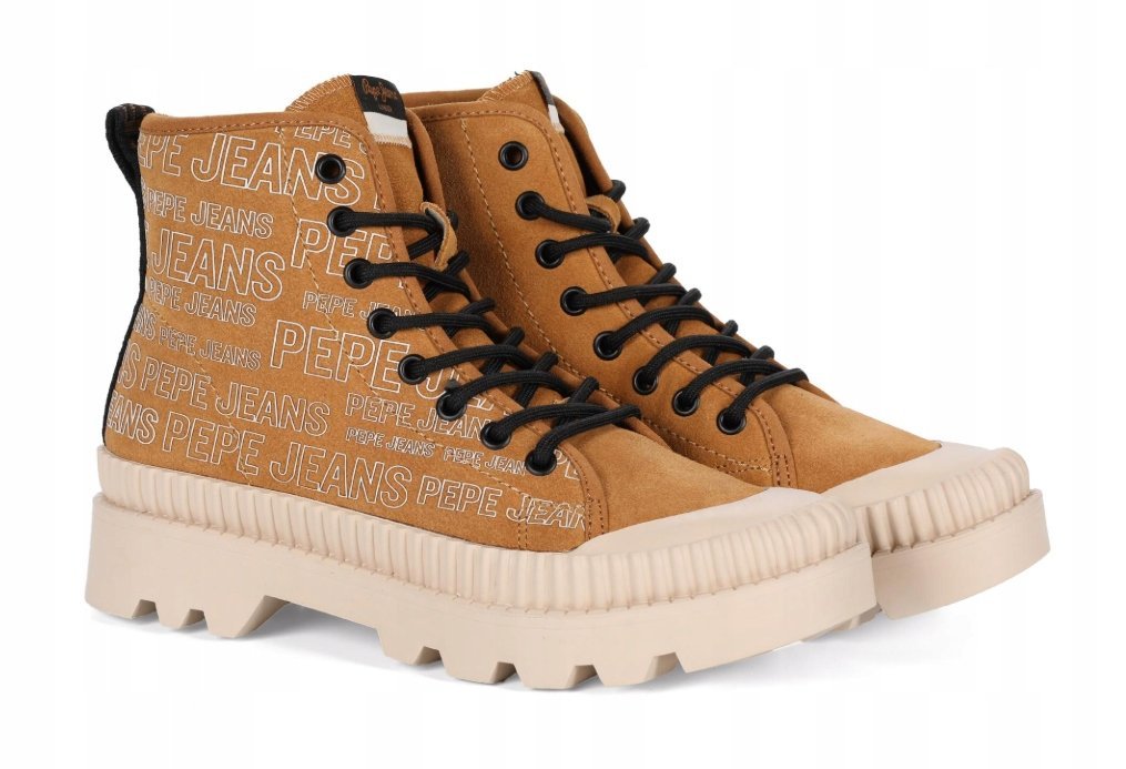 Pepe Jeans Trampki Damskie Wysokie Skórzane Sznurowane 41 Awe