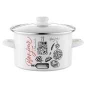 Garnki - Garnek emaliowany prosty z pokrywką Bonjour 22 cm 4,8 l - miniaturka - grafika 1