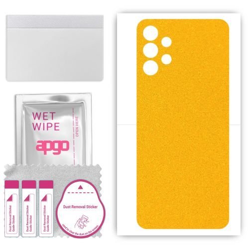 folia naklejka skórka strukturalna na TYŁ do Samsung Galaxy A13 SM-A137F - Żółty Pastel Matowy - apgo SKINS