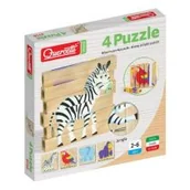 Puzzle - Quercetti Puzzle Jungle, drewniane klocki - miniaturka - grafika 1