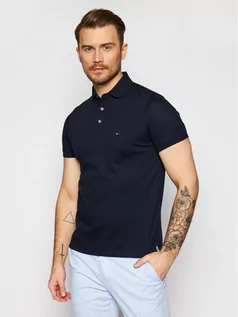 Koszulki męskie - Tommy Hilfiger Polo 1985 MW0MW17771 Granatowy Slim Fit - grafika 1