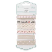 Opakowania i torebki na prezenty - Tasiemki bawełniane handmade with love 6 x 2m - miniaturka - grafika 1