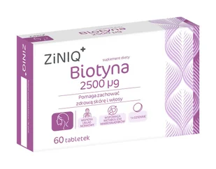 ZINIQ Biotyna 2500 µg, 60 tabletek - Witaminy i minerały - miniaturka - grafika 1