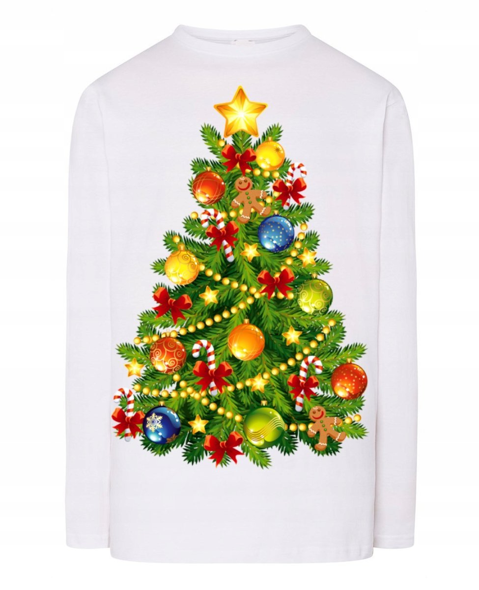 Longsleeve męski Świąteczna Choinka Idealny PREZENT r.5XL