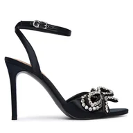 Sandały damskie - Sandały Guess FLFCHA SAT03 Czarny - miniaturka - grafika 1