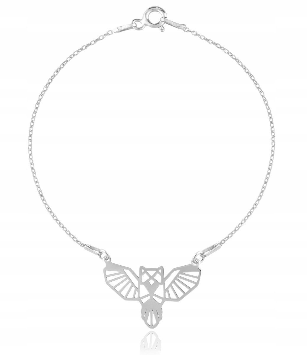 Bransoletka gwiazd SOWA sówka origami srebro 925