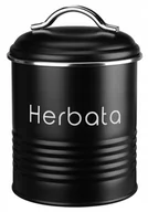 Herbata - Pojemnik Okrągły Herbata Czarny Metalowy Alcano - miniaturka - grafika 1