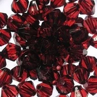 Półfabrykaty do biżuterii - Kryształki Plastik Diament Bordo 8mm 40szt - miniaturka - grafika 1