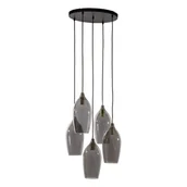 Lampy sufitowe - Ciemnoszaro-brązowa lampa wisząca ze szklanym kloszem ø 45 cm Lukaro – Light & Living - miniaturka - grafika 1